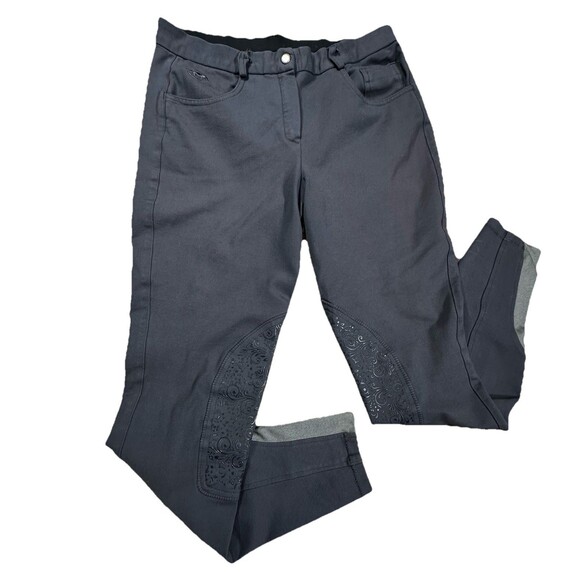 Piper by SmartPak Full Seat Breeches 32L Womens Gray Equestrian Riding Pants - Picture 1 of 10